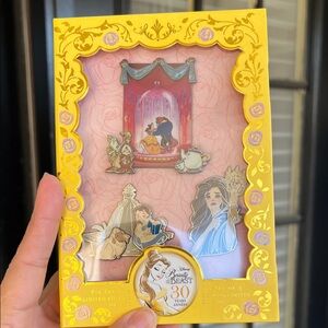 Disney Beauty and the Beast 30th Anniversary Pin Set - Limited Edition